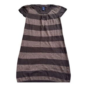 GAP Kids Girls Brown Striped Knit Sweater Dress Size 10 Casual